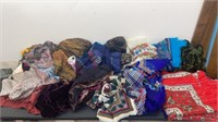 Scarves including silk and wool