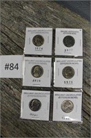 6 Uncirculated Jefferson Nickels