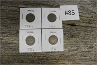 4 V Nickels 1902, 1903, 1904, 1912