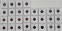 28 Collectible Coins - Nickels and Cents