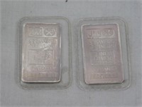 Two 5 gram silver ingots, JM mint,sealed