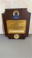 Lions club plaque