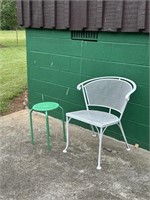 Metal Chair and Table