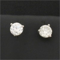 Vintage Old European Cut Diamond Stud Earrings In