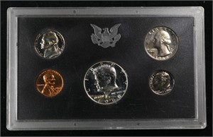 1968 United States Mint Proof Set 5 Coins - No Out