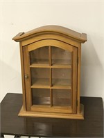 small wood display cabinet
