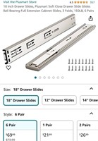 18 Inch Drawer Slides (Open Box, New)