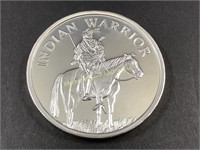 Indian Warrior one troy ounce silver round