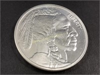 Indian Head/Buffalo one troy ounce silver round
