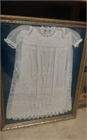 Framed Vintage christening gown