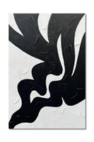 NANKAI Hand Painted Black and White Art Oil Painti