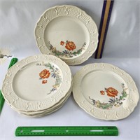 Washington Colonial floral plate set