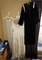 Vintage wedding gown and vintage dress
