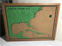 1979 Hurricane Tracking Chart Cork Board Map
