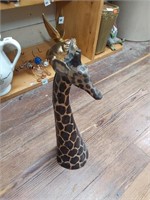 Wooden Giraffe  Statue