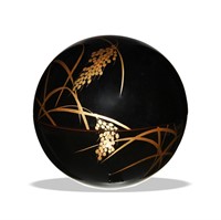Japanese Ball Form Lacquer Box, Showa