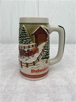 Vtg BUDWEISER Holiday Beer Mug