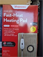 $29 Kingsize PLUSH Heating PAD OPEN BOX RED