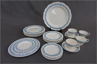 Wedgwood China Embossed Queens Ware Set