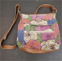 Cute Relic Floral Pattern Denim Purse