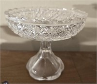 Gorgeous footed cut crystal candy dish