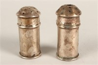Pair of English Sterling Silver Salt and Pepper