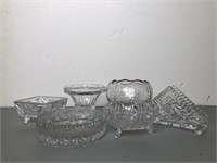 Lot of various crystal and glass