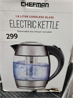 Chefman Electric Kettle Cordless Glass
