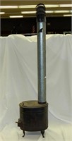 Vintage Salesman Sample Wood Heat Stove & Pipe