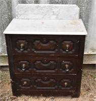 19th C marble top 3 drawer wash stand, pick-up in