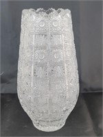 Cut crystal vase 10" x 5"