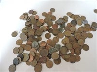 Large quantity of Canadian & American pennies