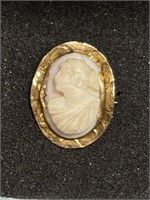 Antique Gold Filled Cameo brooch