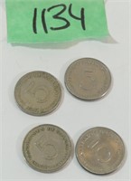 Qty of 4 - 5 Centesimos Republica a De Panama Coin