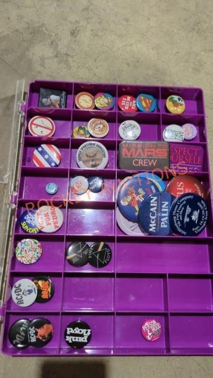 Vintage button pin lot
