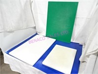 LOT, 8 PCS ASST SIZE & COLOR RESIN CUTTING BOARDS