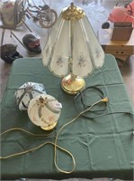 (2)Glass Shade Lamps & Glass Shade