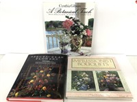 Three bouquet flower and garden books