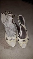 BEIGE LEATHER HIGH HEEL ITALIAN EURO SIZE 39