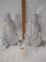 Pr. Asian statues, porcelain