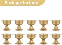 NEW Gold Vases Centerpieces, Set of 10 - 6.5'