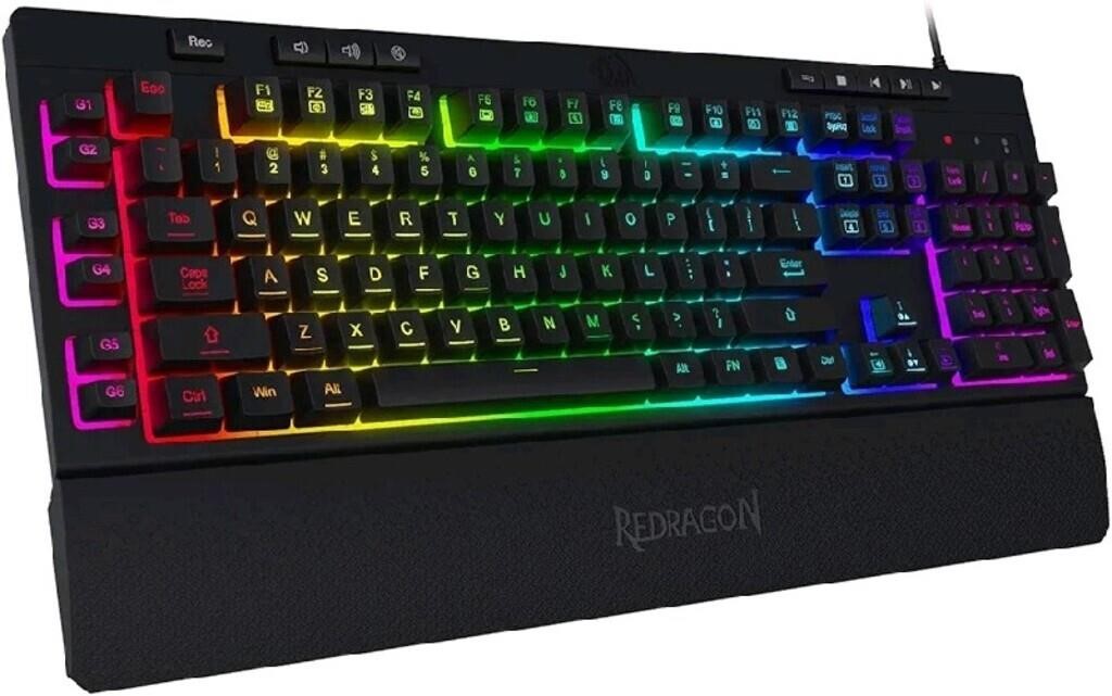 Like New Redragon K512 Shiva RGB Backlit Membrane