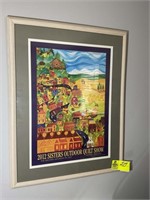FRAMED QUILT SHOW POSTER 24IN BY 31IN
