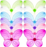 12 Pcs Butterfly Wings for Ages 2-12 Party