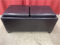 Ottoman/Storage Bench With Built-In Tray Tables &