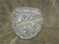 Huge Pressed Pattern Glass Clear Color Vase Diamos