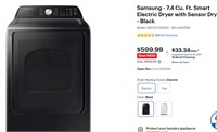 Samsung - 7.4 Cu. Ft. Smart Electric Dryer