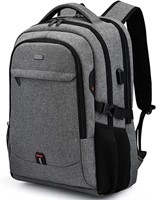 DUSLANG 17in Travel Laptop Backpack (Light Grey)