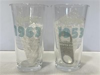Aged To Perfection Birthday glasses 1953 & 1963