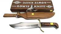 Western bowie knife W49 with leather sheath and